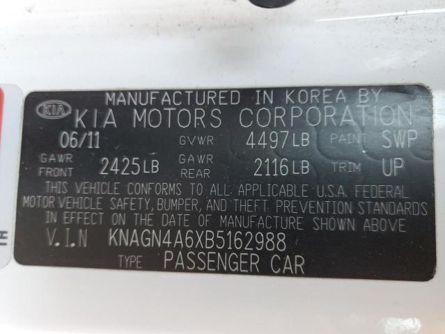 Photo 12 VIN: KNAGN4A6XB5162988 - KIA OPTIMA EX 