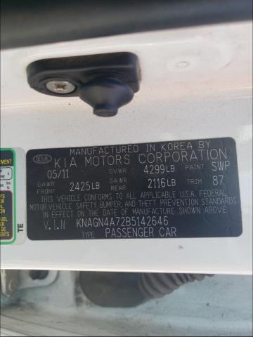 Photo 9 VIN: KNAGN4A72B5142646 - KIA OPTIMA EX 