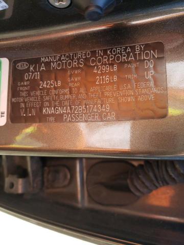 Photo 9 VIN: KNAGN4A72B5174349 - KIA OPTIMA EX 