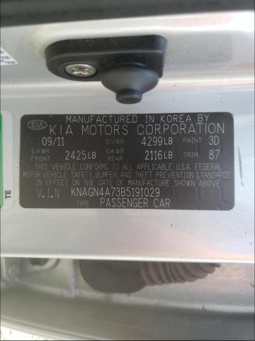 Photo 9 VIN: KNAGN4A73B5191029 - KIA OPTIMA 