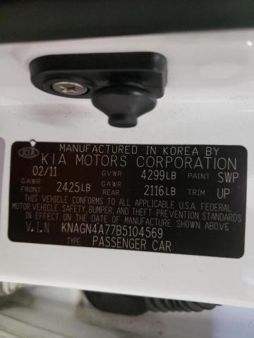 Photo 9 VIN: KNAGN4A77B5104569 - KIA OPTIMA EX 