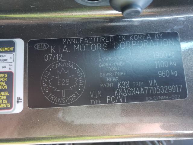 Photo 9 VIN: KNAGN4A77D5329917 - KIA OPTIMA EX 