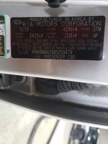 Photo 11 VIN: KNAGN4A7XB5059479 - KIA OPTIMA EX 