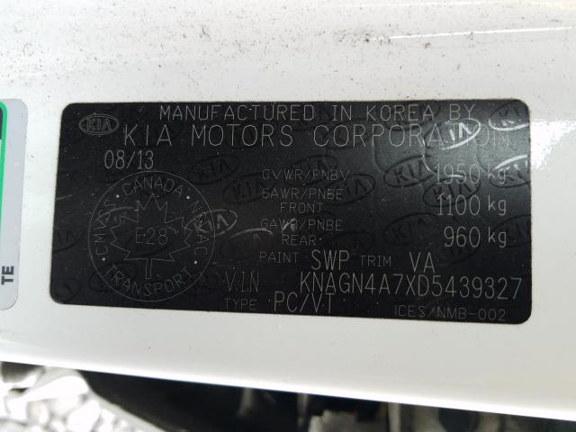 Photo 9 VIN: KNAGN4A7XD5439327 - KIA OPTIMA EX 