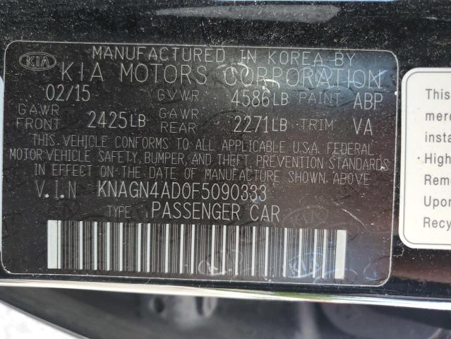 Photo 11 VIN: KNAGN4AD0F5090333 - KIA OPTIMA 