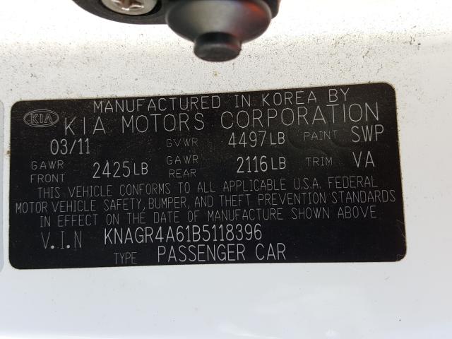 Photo 9 VIN: KNAGR4A61B5118396 - KIA OPTIMA SX 