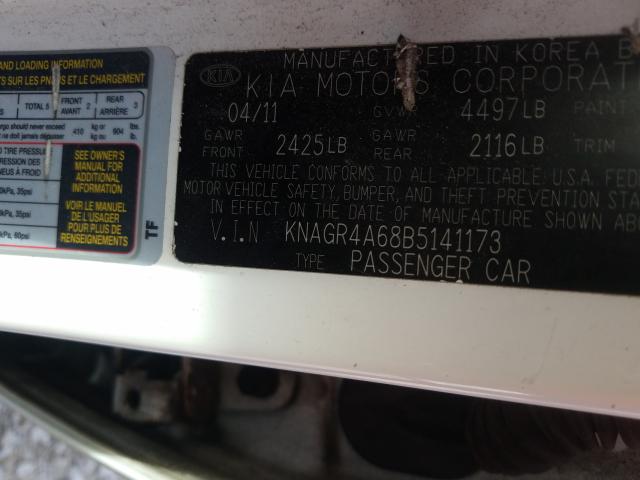 Photo 9 VIN: KNAGR4A68B5141173 - KIA OPTIMA SX 