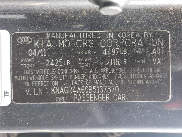 Photo 9 VIN: KNAGR4A69B5137570 - KIA OPTIMA SX 