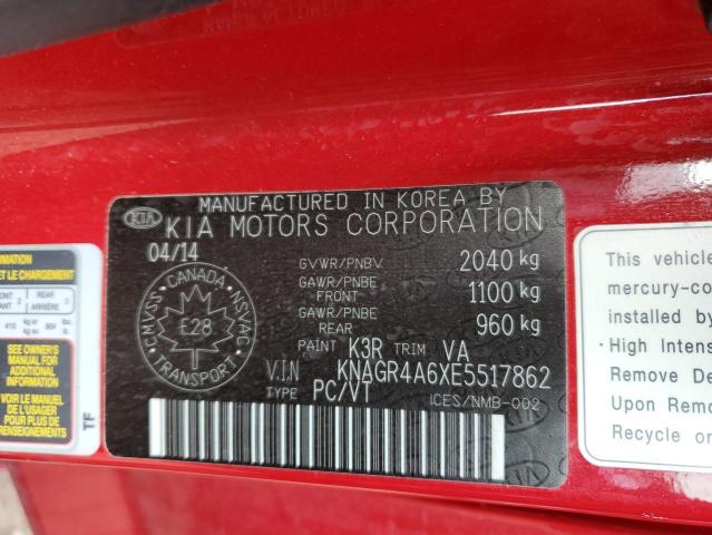 Photo 11 VIN: KNAGR4A6XE5517862 - KIA OPTIMA SX 