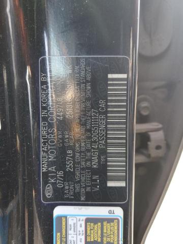 Photo 11 VIN: KNAGT4L30G5111127 - KIA OPTIMA LX 