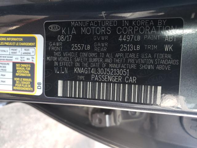 Photo 9 VIN: KNAGT4L30J5213051 - KIA OPTIMA LX 