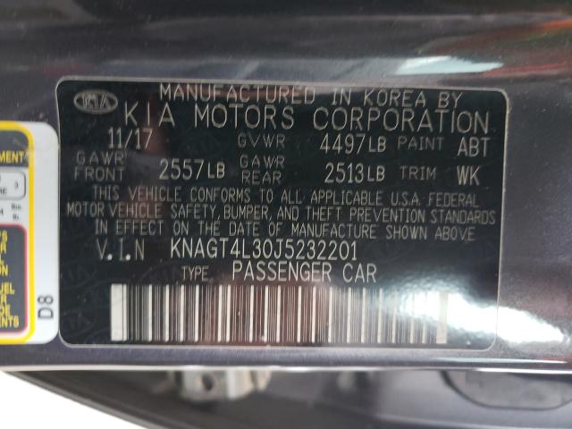 Photo 9 VIN: KNAGT4L30J5232201 - KIA OPTIMA 