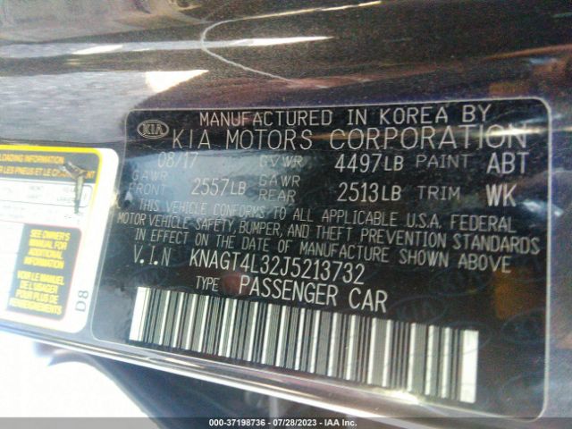 Photo 8 VIN: KNAGT4L32J5213732 - KIA OPTIMA 