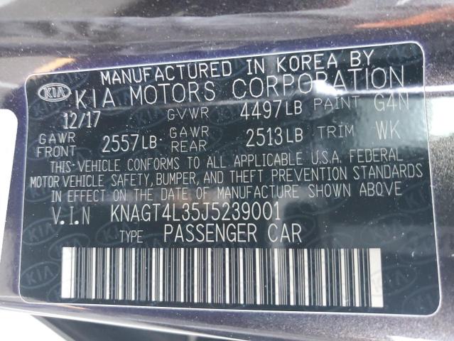 Photo 11 VIN: KNAGT4L35J5239001 - KIA OPTIMA 