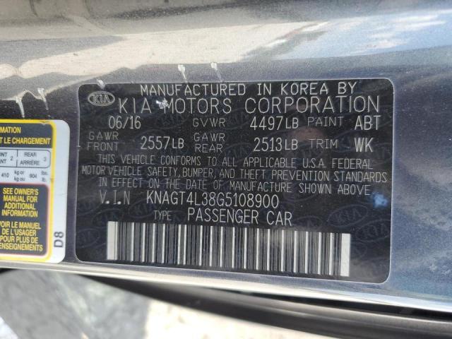 Photo 9 VIN: KNAGT4L38G5108900 - KIA OPTIMA LX 