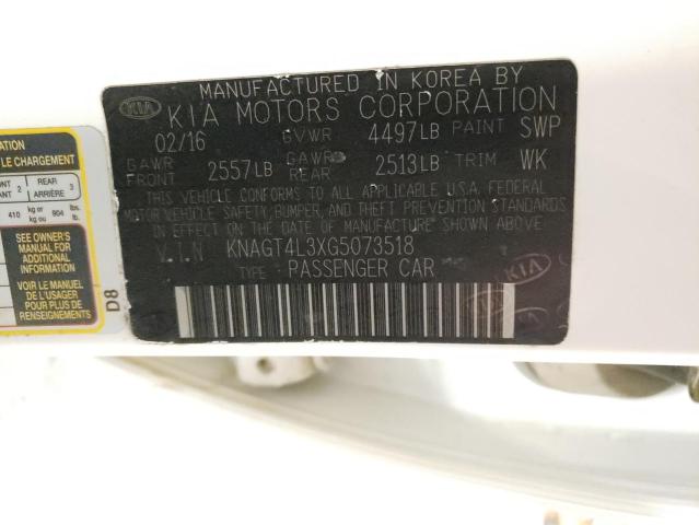 Photo 11 VIN: KNAGT4L3XG5073518 - KIA OPTIMA LX 