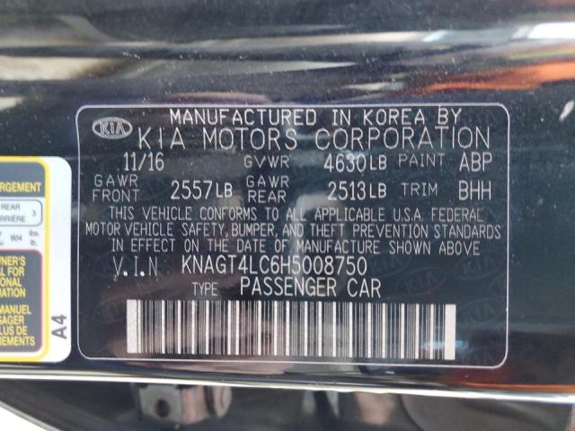 Photo 11 VIN: KNAGT4LC6H5008750 - KIA OPTIMA HYB 