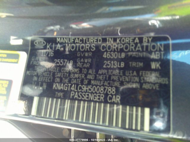 Photo 8 VIN: KNAGT4LC9H5008788 - KIA OPTIMA HYBRID 