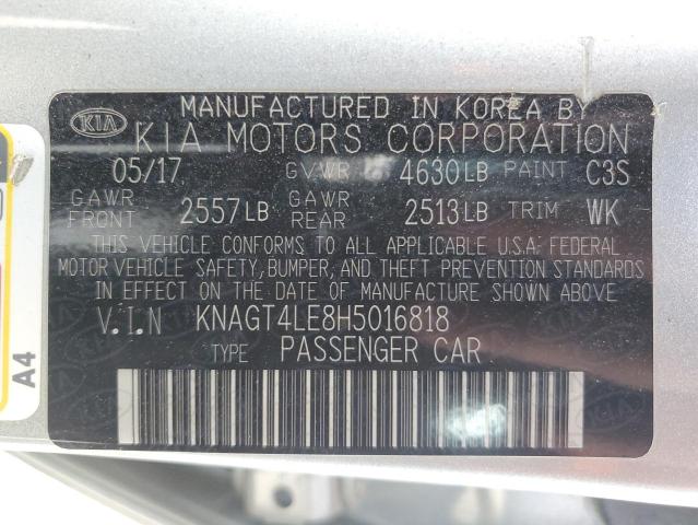 Photo 11 VIN: KNAGT4LE8H5016818 - KIA OPTIMA HYB 