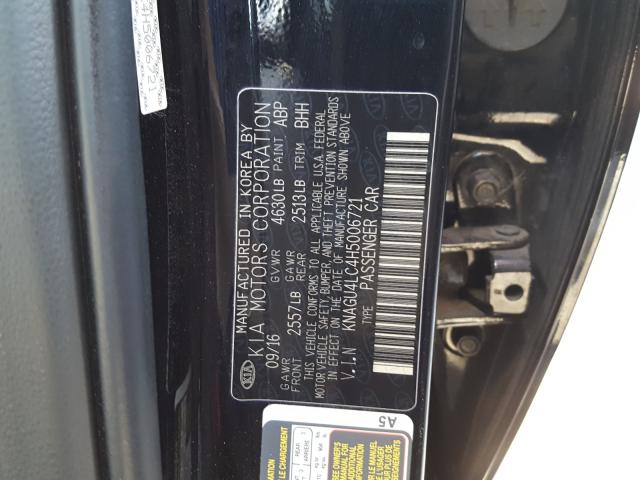 Photo 9 VIN: KNAGU4LC4H5006721 - KIA OPTIMA HYB 