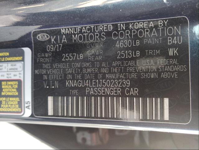 Photo 9 VIN: KNAGU4LE1J5023239 - KIA OPTIMA HYB 