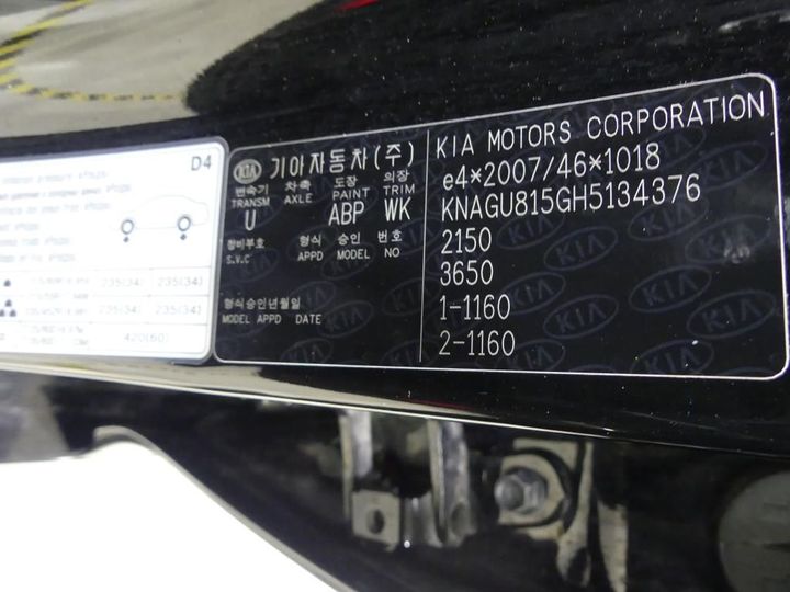 Photo 8 VIN: KNAGU815GH5134376 - KIA OPTIMA SPORTSWA 