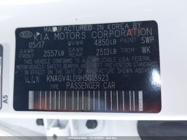 Photo 8 VIN: KNAGV4LD9H5015923 - KIA OPTIMA PLUG-IN HYBRID 