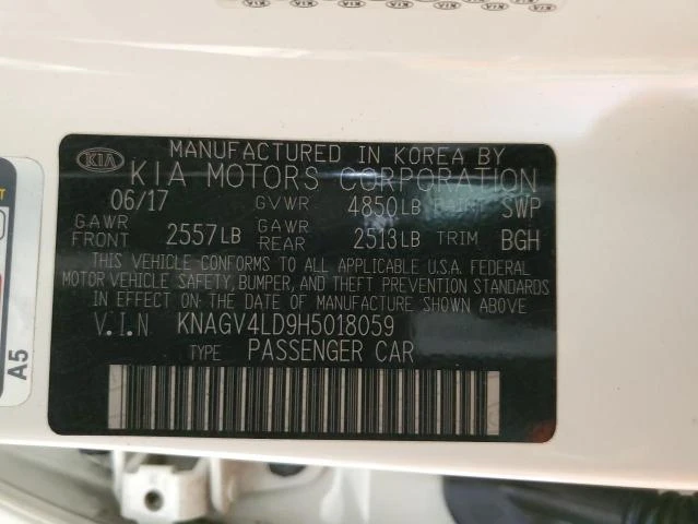 Photo 12 VIN: KNAGV4LD9H5018059 - KIA OPTIMA PLU 