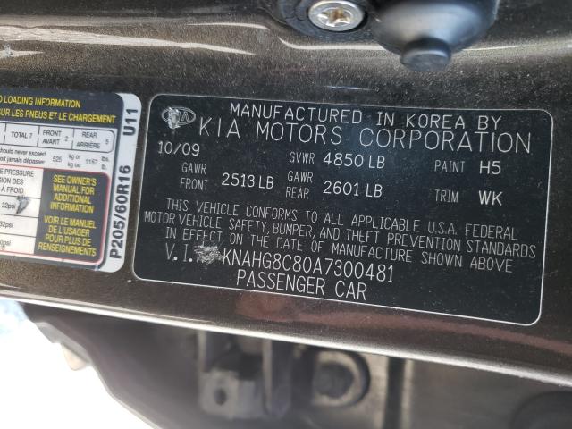 Photo 9 VIN: KNAHG8C80A7300481 - KIA RONDO LX 