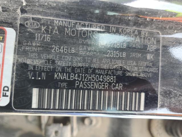 Photo 12 VIN: KNALB4J12H5049881 - KIA CADENZA 