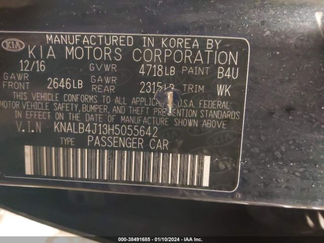 Photo 8 VIN: KNALB4J13H5055642 - KIA CADENZA 