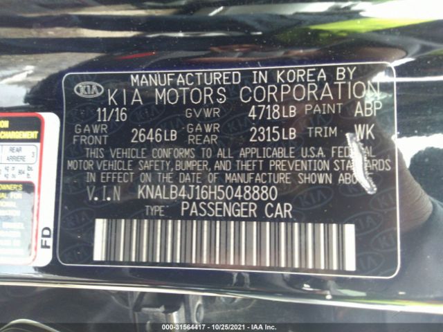 Photo 8 VIN: KNALB4J16H5048880 - KIA CADENZA 