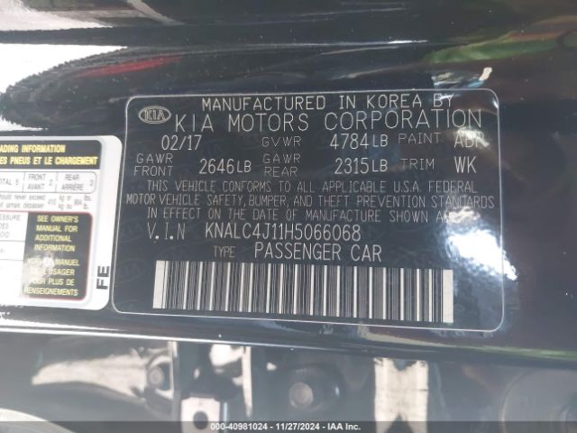 Photo 8 VIN: KNALC4J11H5066068 - KIA CADENZA 