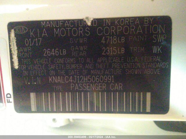 Photo 8 VIN: KNALC4J12H5060991 - KIA CADENZA 