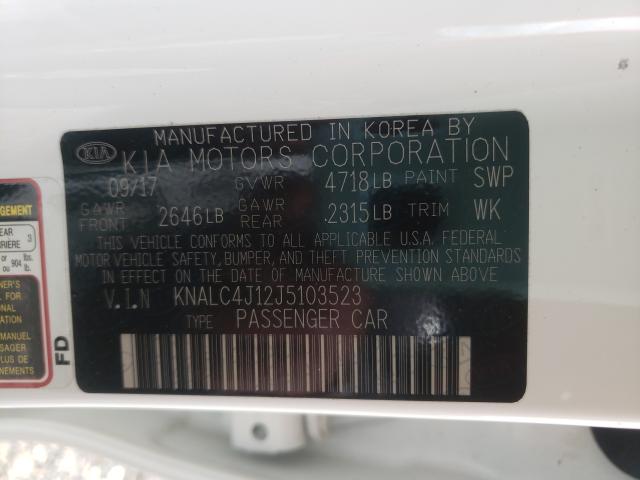 Photo 9 VIN: KNALC4J12J5103523 - KIA CADENZA LU 