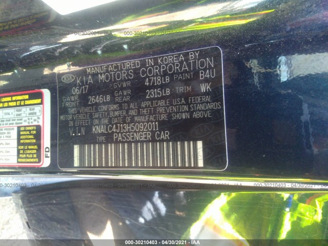 Photo 8 VIN: KNALC4J13H5092011 - KIA CADENZA 