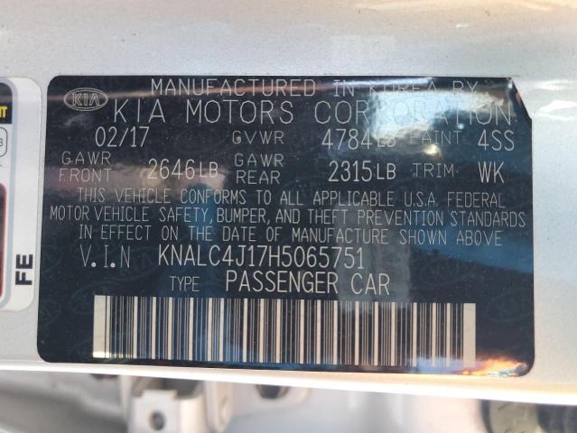 Photo 12 VIN: KNALC4J17H5065751 - KIA CADENZA 