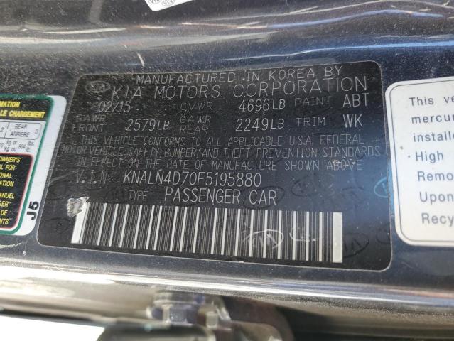 Photo 11 VIN: KNALN4D70F5195880 - KIA CADENZA PR 