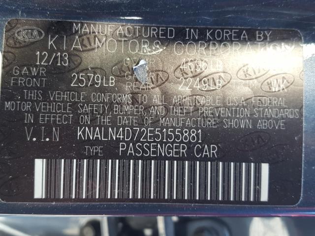 Photo 9 VIN: KNALN4D72E5155881 - KIA CADENZA PR 