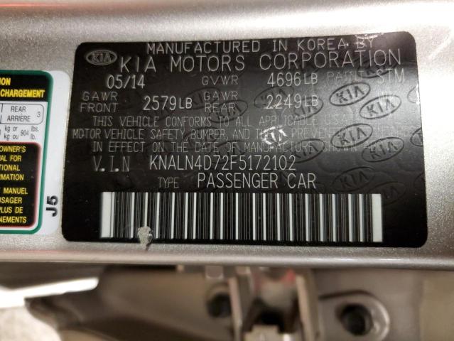 Photo 11 VIN: KNALN4D72F5172102 - KIA CADENZA PR 