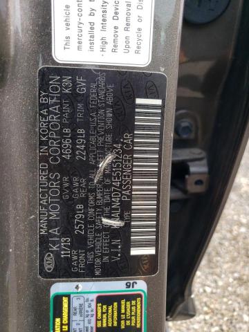 Photo 11 VIN: KNALN4D74E5151234 - KIA CADENZA 