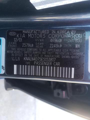 Photo 9 VIN: KNALN4D75E5153817 - KIA CADENZA 