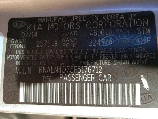 Photo 9 VIN: KNALN4D75F5176712 - KIA CADENZA PR 