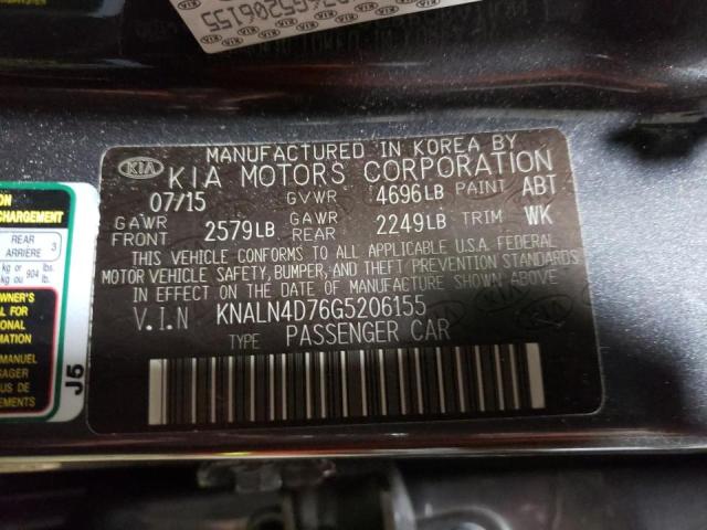 Photo 9 VIN: KNALN4D76G5206155 - KIA CADENZA LU 