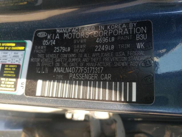 Photo 11 VIN: KNALN4D77F5171317 - KIA CADENZA 