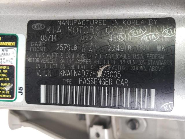 Photo 9 VIN: KNALN4D77F5173035 - KIA CADENZA PR 