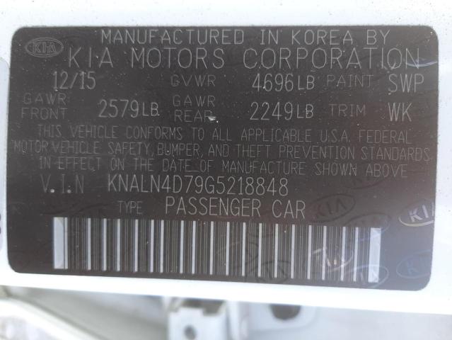 Photo 9 VIN: KNALN4D79G5218848 - KIA CADENZA LU 