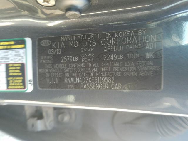 Photo 9 VIN: KNALN4D7XE5119582 - KIA CADENZA PR 