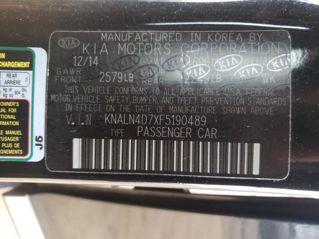 Photo 9 VIN: KNALN4D7XF5190489 - KIA CADENZA PR 