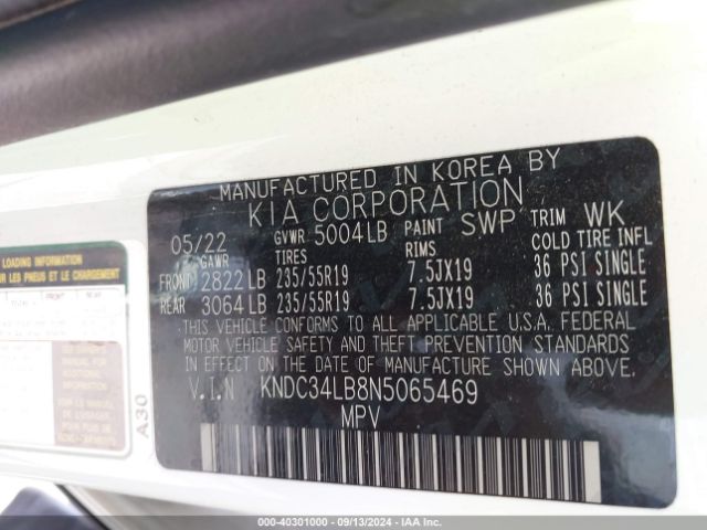 Photo 8 VIN: KNDC34LB8N5065469 - KIA EV6 